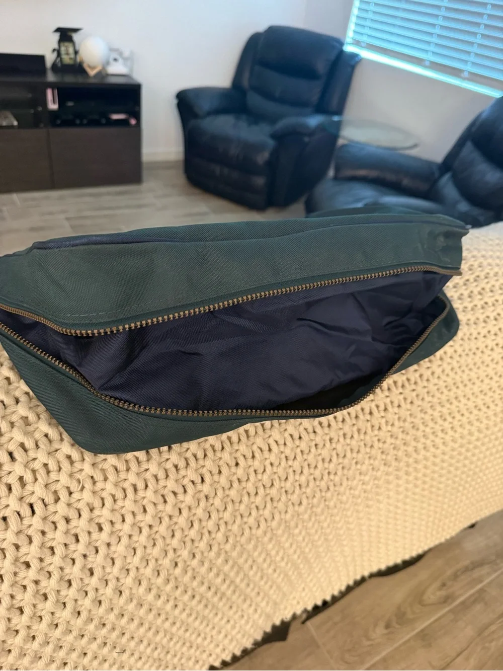 Vintage 90s High Sierra Endeavors Teal Green Canvas Messenger Bag / Briefcase